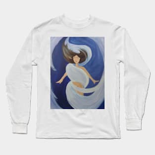 Blue Goddess Long Sleeve T-Shirt